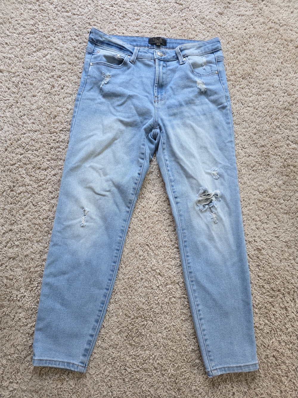 RACHEL Rachel Roy Distressed Light Wash Jeans Size 10/30